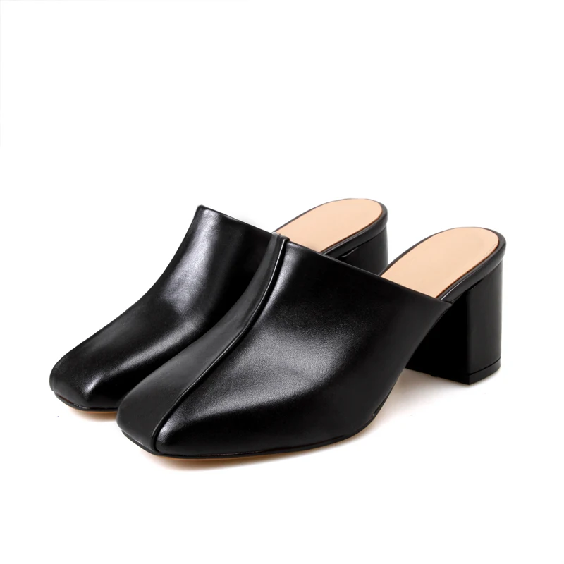 

2020 Spring/summer real cowhide women's slippers 7cm heels sandals sexy women's shoes size 34-40