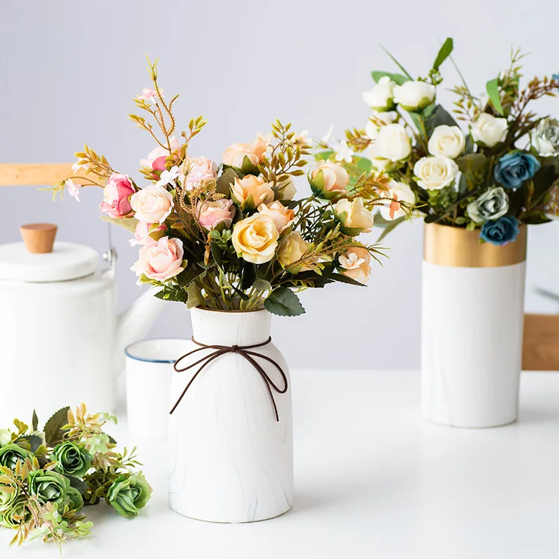 Искусственные розы искусственные цветы высококачественный букет Гортензия