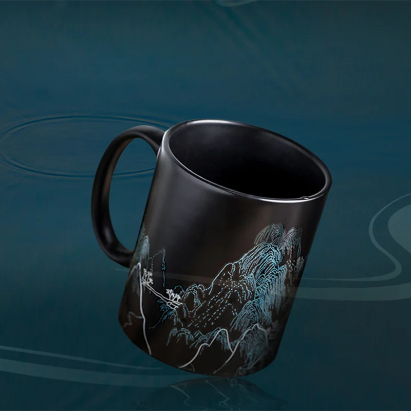 Chinese Magic Cup Thermal Color Changing Ceramic Mug Drinking Utensils for Home Office Black Tea Mugs High Quality Unique Gift | Дом и сад