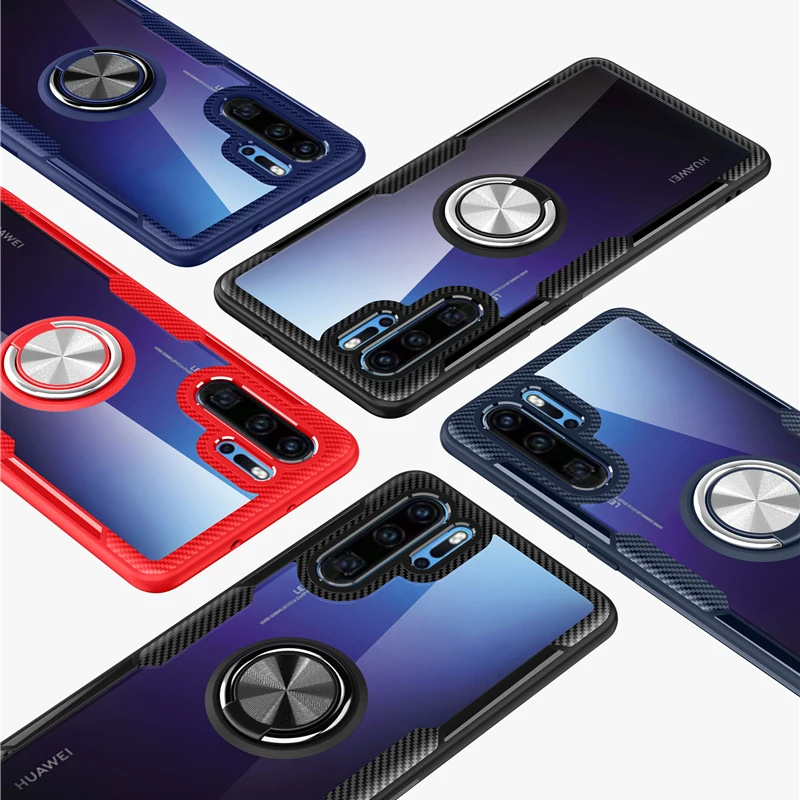 Прозрачный противоударный чехол для телефона Huawei P40 Pro Lite P30 P20 Nova 5T Honor 20 10 10i 8X Mate