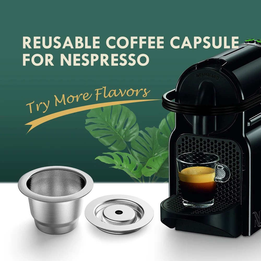 

ICafilas Новая модернизированная многоразовая капсула для кофе Nespresso из нержавеющей стали фильтры для кофе эспрессо кофеварка Crema