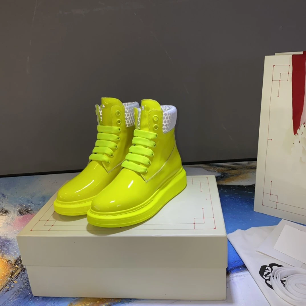 Ботинки из натуральной кожи для мужчин и женщин удобные ботинки на платформе