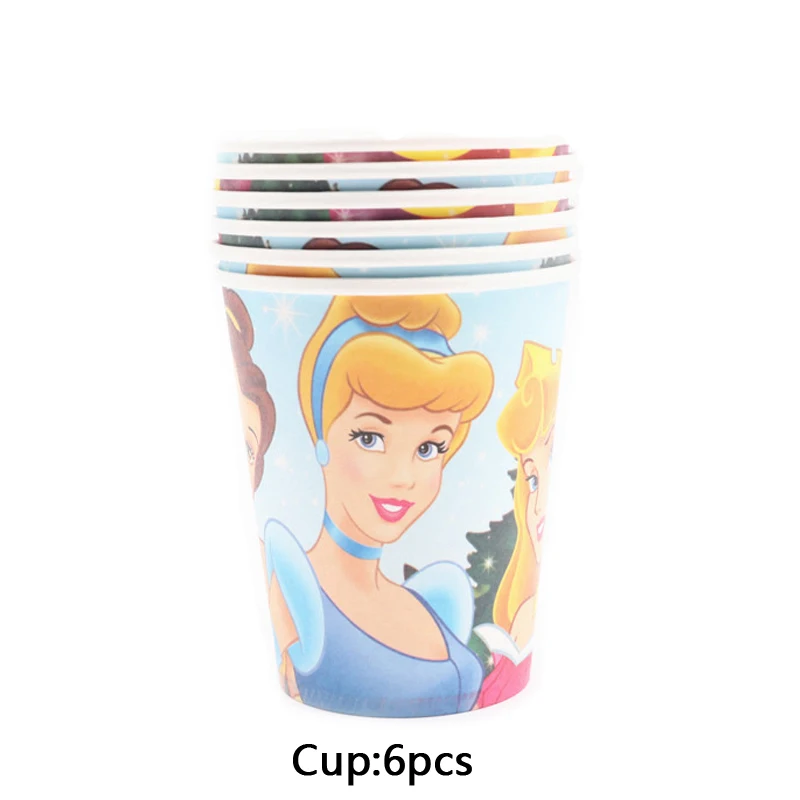 Disney Princess Theme Birthday Party Decorations Plates Tablecloth Cups Balloon Disposable Tableware Girl Baby Shower Supplies | Дом и сад