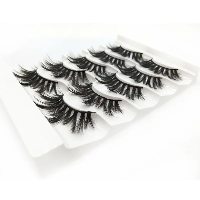 5 пар объемные натуральные толстые накладные ресницы для макияжа норковые