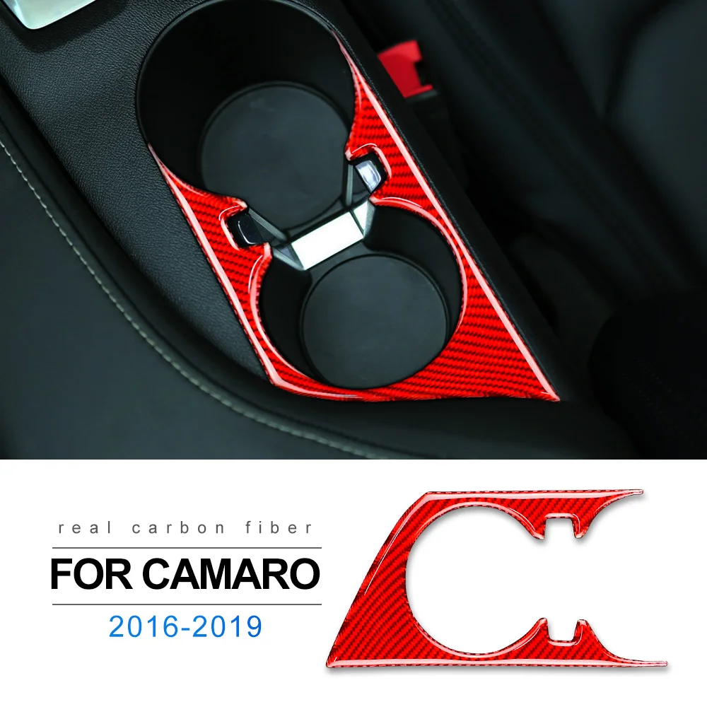 

Натуральное мягкое углеродное волокно для Chevrolet Camaro 2016, 2017, 2018, 2019, 2020, 2021, 2022, 2023, аксессуары, наклейка, автомобильная панель держателя стакана