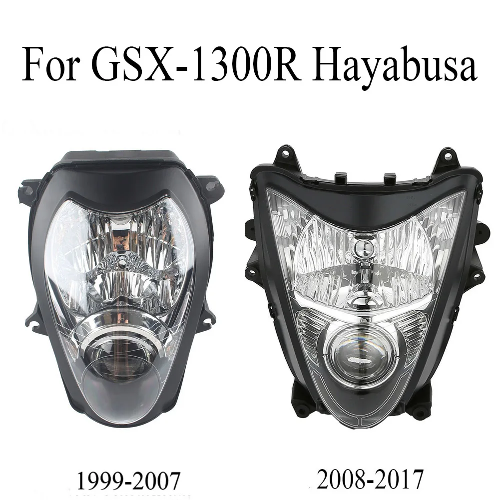 

Передняя фара в сборе для Мотоцикла Suzuki Hayabusa GSXR1300 1999-2009 2010 2011 2012 2013 2014 2015 2016 2017 прозрачная