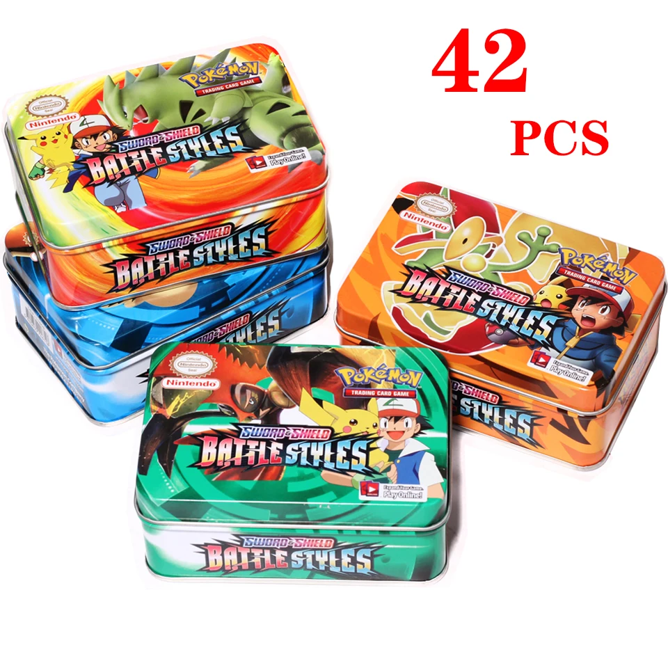 Cartas de Pokemon para ni&ntilde;os, juego de cartas brillantes GX MEGA, estilos de batalla, juguetes coleccionables de Pokemon, regalo de Navidad-2