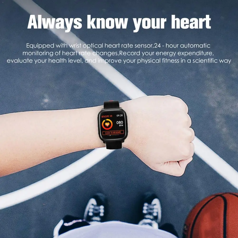 Смарт-часы водонепроницаемые пульсометр кровяное давление браслет спортивный