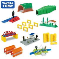 takara tomy plarail electric train track accessories j series scene assembly track toy bridge car part street light