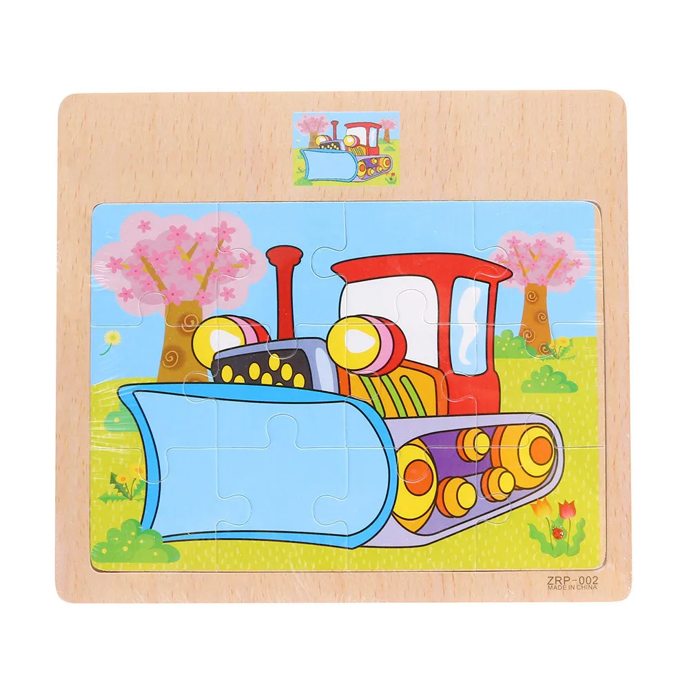 Детские игрушки мультяшное животное/транспортное средство головоломка с