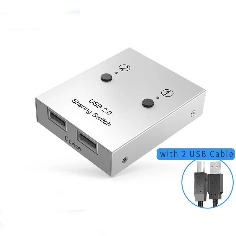 USB переключатель селектор 2 компьютера для совместного использования устройства