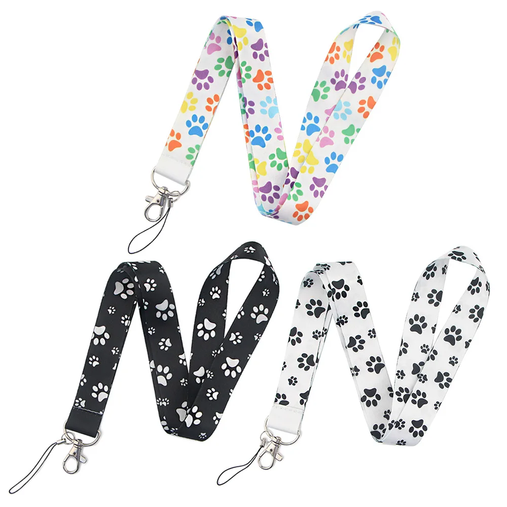 P5816 милые лапы для собак ремни ключей шейный ремешок карт значок тренажерного