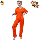 Костюмы для взрослых, оранжевые, для косплея, Хэллоуина, одежда заключенного