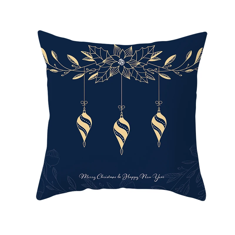 Веселая Рождественская декоративная люстра с рисунком наволочка для подушек