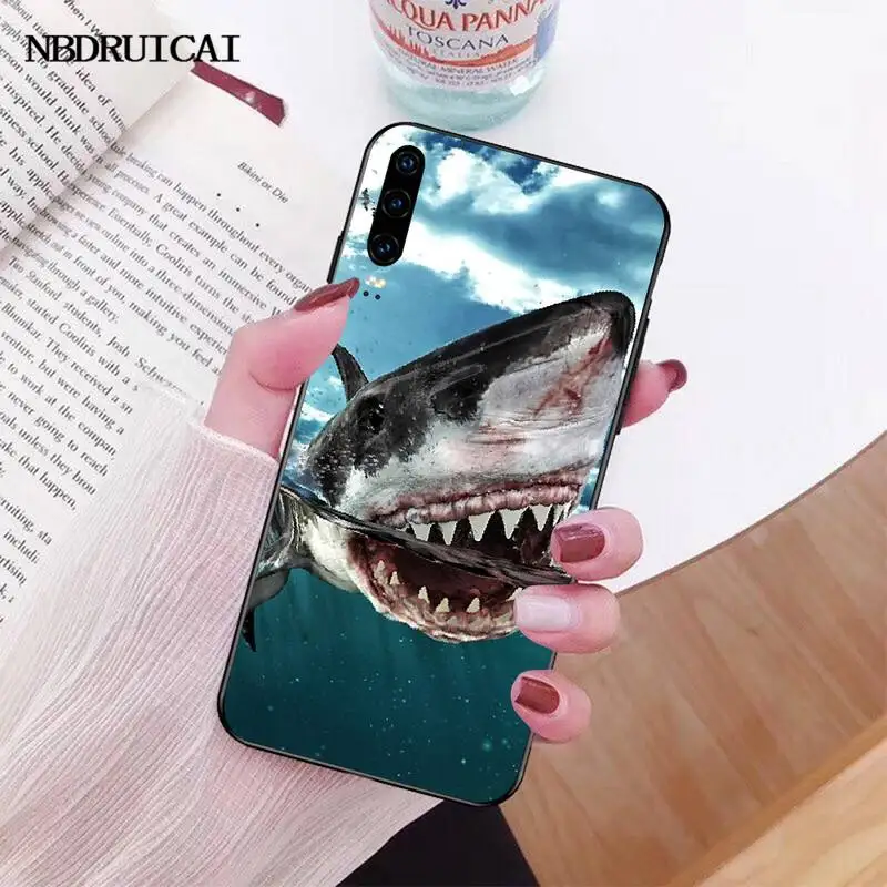 NBDRUICAI Акула морская рыба Дельфин мягкий силиконовый черный чехол для телефона