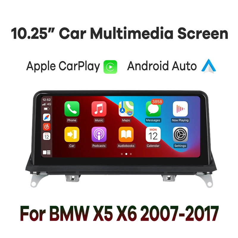 

Wireless Apple CarPlay and Android Auto Car Multimedia Screen For BMW X5 X6 E70 E71 2007-2017 CCC CIC Head Unit GPS IOS IPhone
