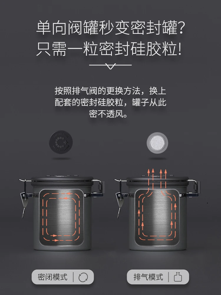 Герметичная банка из нержавеющей стали для хранения кофейных зерен