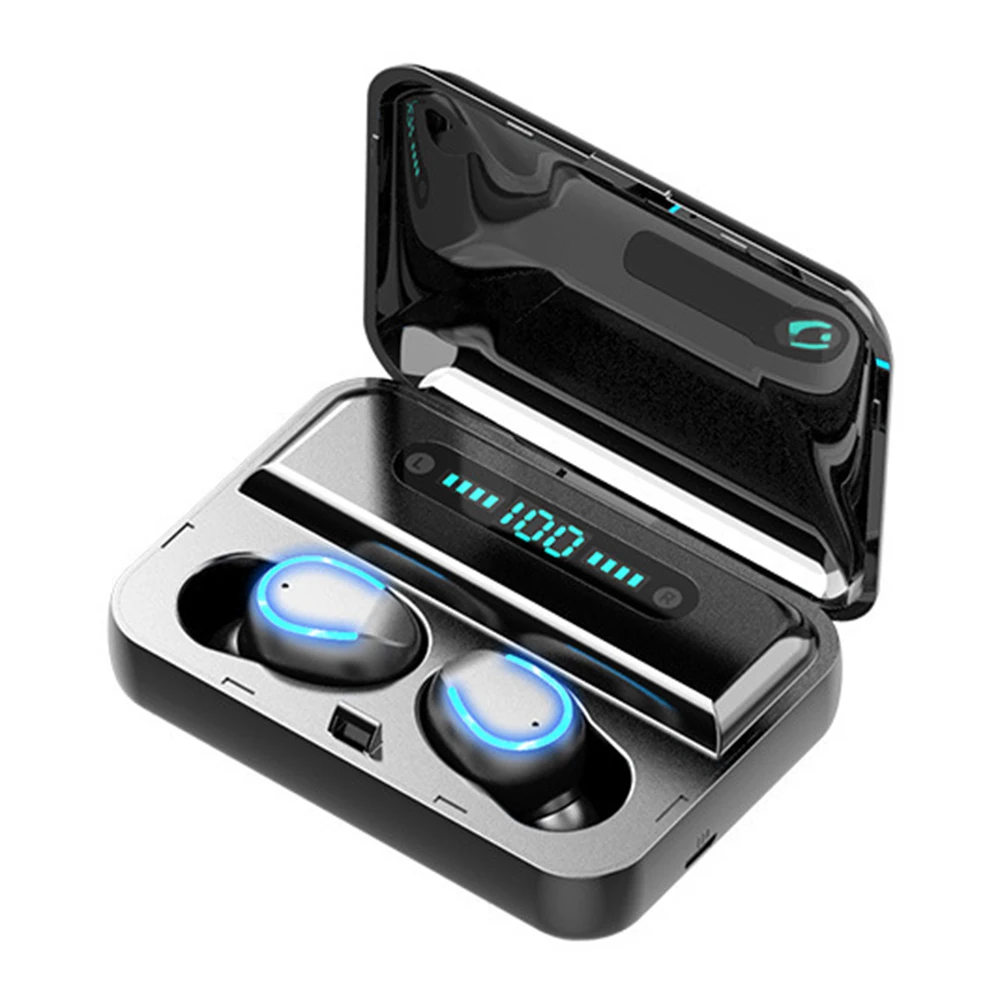 

5,0 Встроенный микрофон Портативный мини с зарядным футляром Беспроводные стереонаушники с громкой связью дисплей питания Голосовое управл...