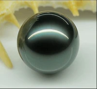 free shipping huge natural tahitian genuine round black loose pearl undrilled