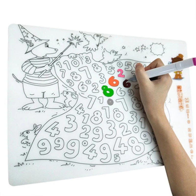 Детские салфетки можно мыть многофункциональные граффити коврики для рисования