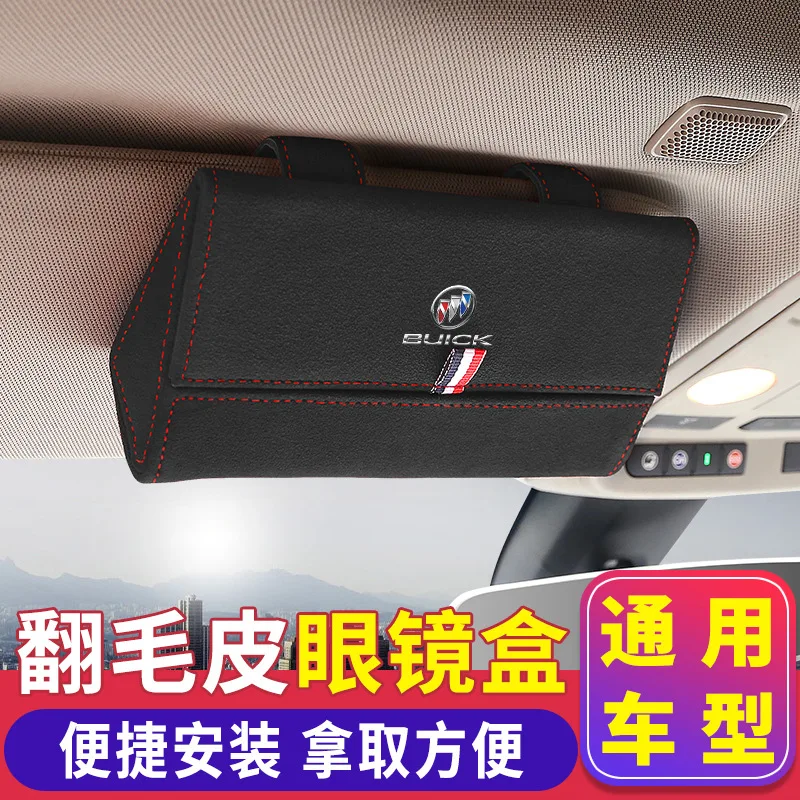 

For Buick Car Glasses Case, Car Glasses Clip, Car Visor Sunglasses Case Eyeglasses Holder Protective Box