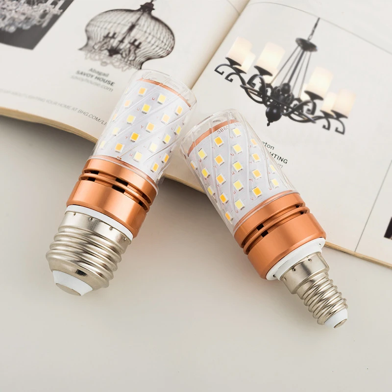 

E27 E14 LED Lamp AC220V LED Candle Light Bulb 12W 16W Corn Bulb Bombilla 2835 SMD Chandelier Lighting For Home Decoration
