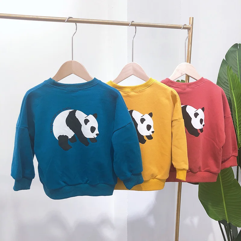 Menoea/Детский свитер 2019 г. осенние спортивные футболки с рисунком животных для