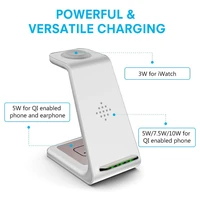 3 in 1 wireless charger fast charging station holder qi wireless chargers for iphone 12 11 mini pro max apple watch samsung