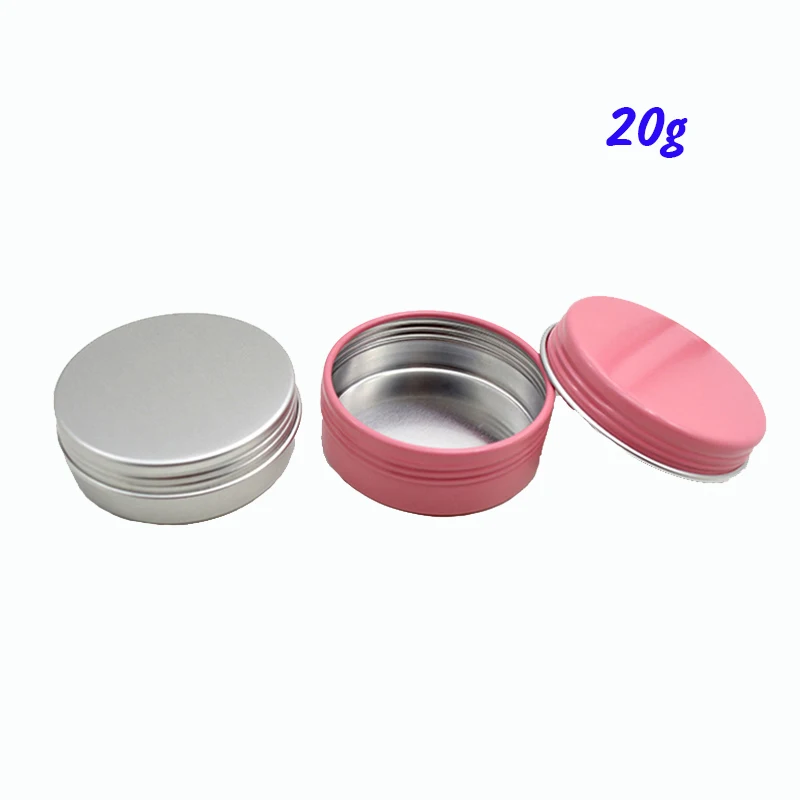 50 шт. контейнеры для губа многоразового пополнения бальзам алюминиевая пустая