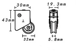 1 шт. Алюминий сплав дверной и оконный ролик нержавеющая сталь раздвижные двери с