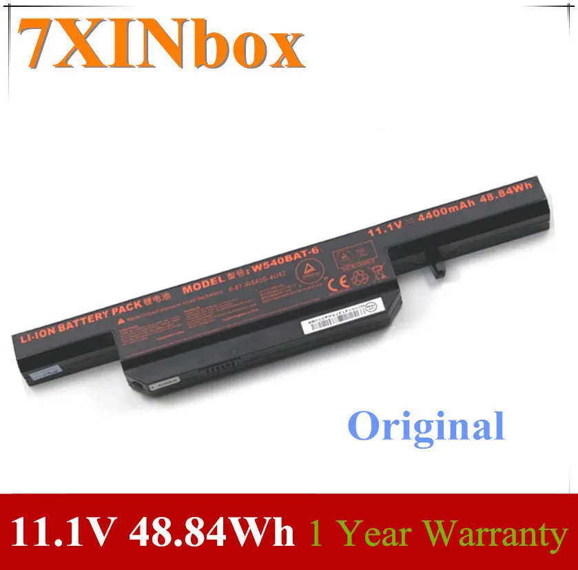 7XINbox 11,1 V 4400 мА/ч, W540BAT-6 6-87-W540S Батарея для CLEVO W540EU W54EU W550EU W550SU W55EU 6-87-W540S-427 6-87-W540S-4U4