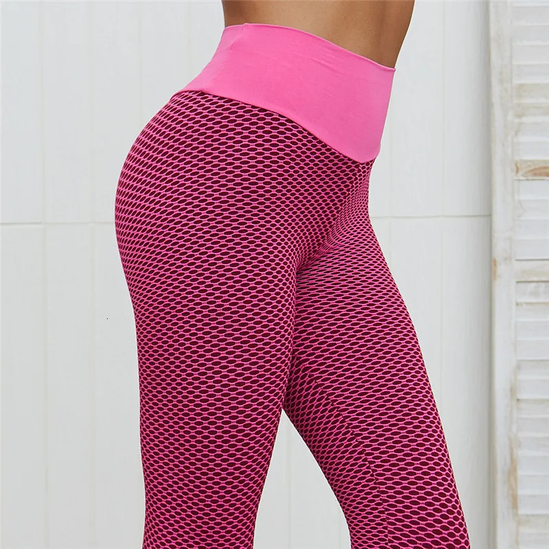 NCLAGEN Women Jacquard Weave Sweat Squat Proof Mesh Seamless Knitting Scrunch Butt Leggings Yoga Pant Workout Fitness GYM Tights