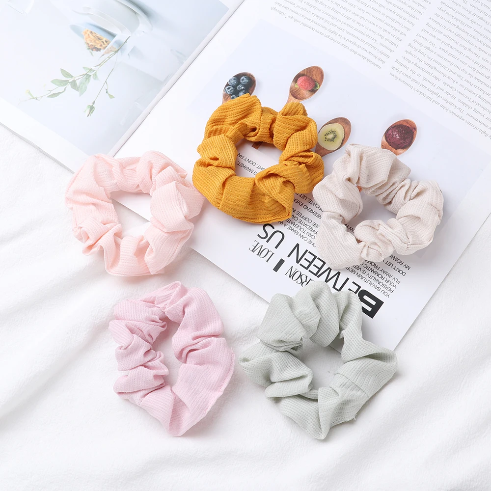 Однотонные резинки для волос Bohe Женская эластичная повязка с бантом резинка