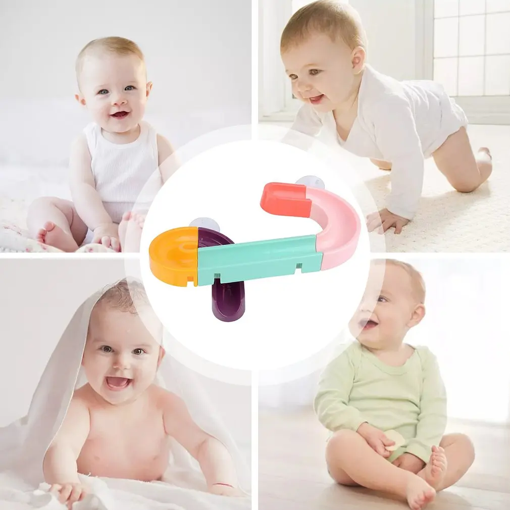 

DIY Baby Bath Toys Wall Suction Cup Marble Race Run Track Bathroom Bathtub Kids Play Water Games Toy Set for Children