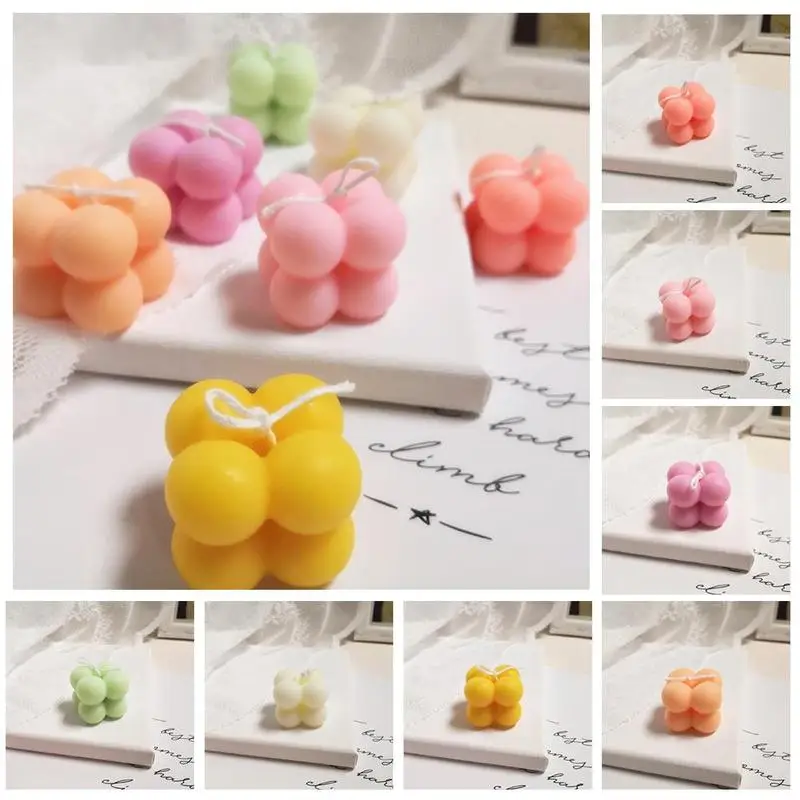 

Aromatherapy Candle Small Cube Fans You Atom Ball Cute Macarons Decoration O4J9