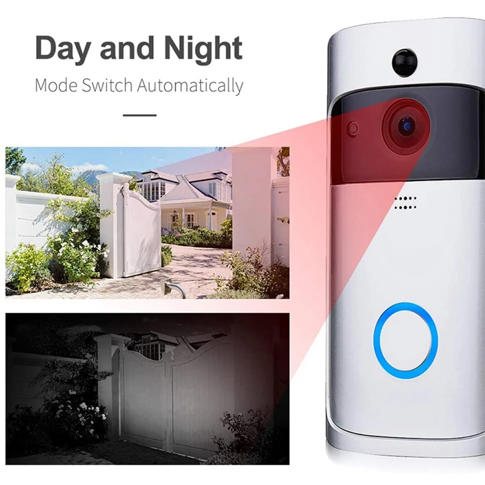 

Wireless Smart Doorbell Two Way Video Talk WiFi Door Bell Camera Waterproof Human Detection Video Intercom Support 32GB TF Card