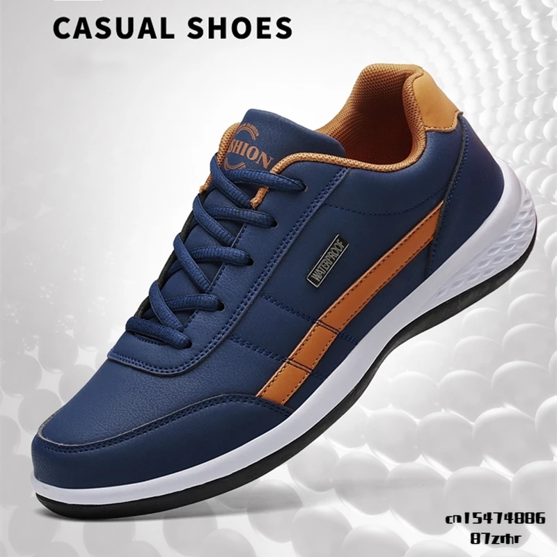

Fashion Men Casual Sneakers Brand PU Leather Walking Shoes Breathable Lace-Up Male Outdoor Sports Shoes For Men Casual Size 48
