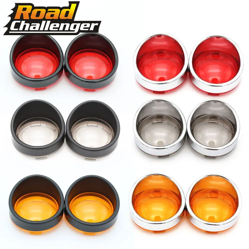 Мотоциклы пара козырек поворотник обрамление черный хром Дым Янтарный красный