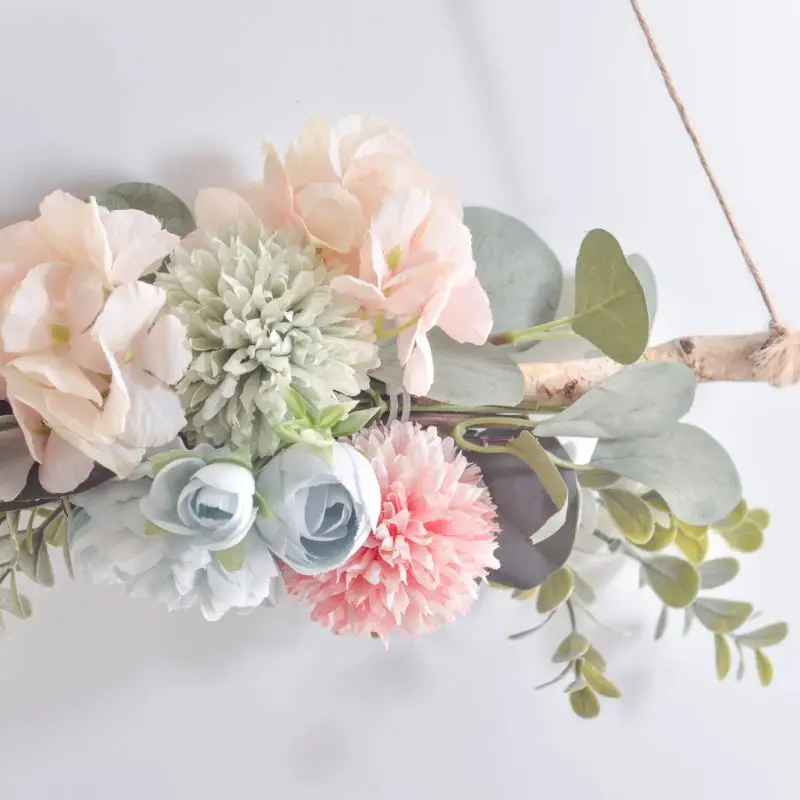 Синее заклинание 5 порошковых гортензий сухая ветка настенный подвесной