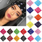 2021 богемная Женская Бандана с принтом шарф-тюрбан Женская резинка для волос винтажный квадратный шарф аксессуары для волос