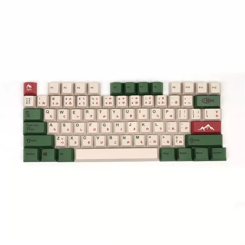 

Camping Keycaps Cherry Profile Japanes DYE Sub Small Sets PBT Keycap 2.25U 2U 1.75U Shift 6.25U Spacebar For Mechanical Keyboard