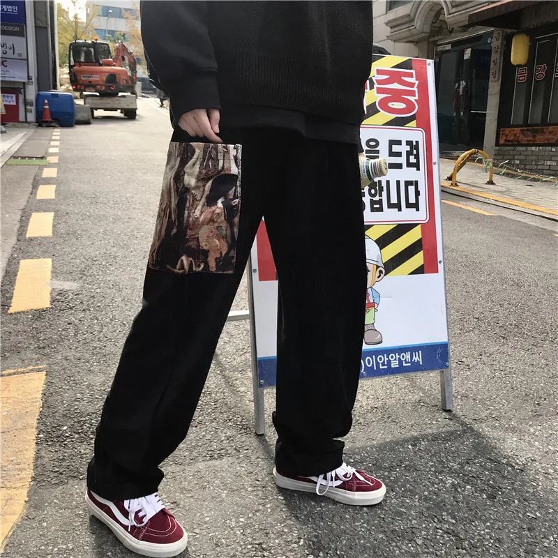 Однотонные Вельветовые женские брюки Lychee для девушек винтажные