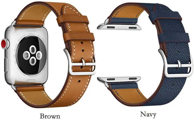 Для Apple Watch Series 4 5 40 мм 44 мм ремешок из натуральной кожи для часов herm Apple Watch Band Series 1 2 3 Ремешки для наручных часов браслет