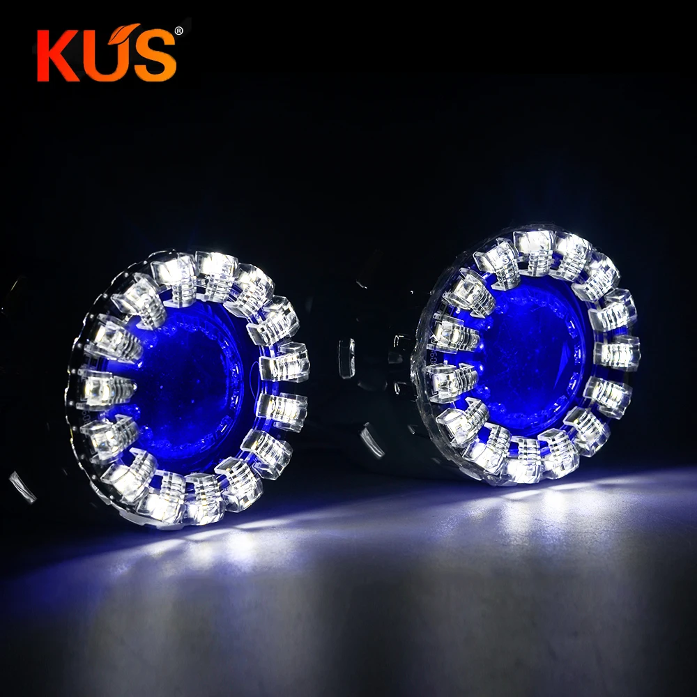 Светодиодный фонарь для пробежек Lotus Angel Eyes HID 2 5 дюйма линзы проектора Bi xenon Фар H4 H7