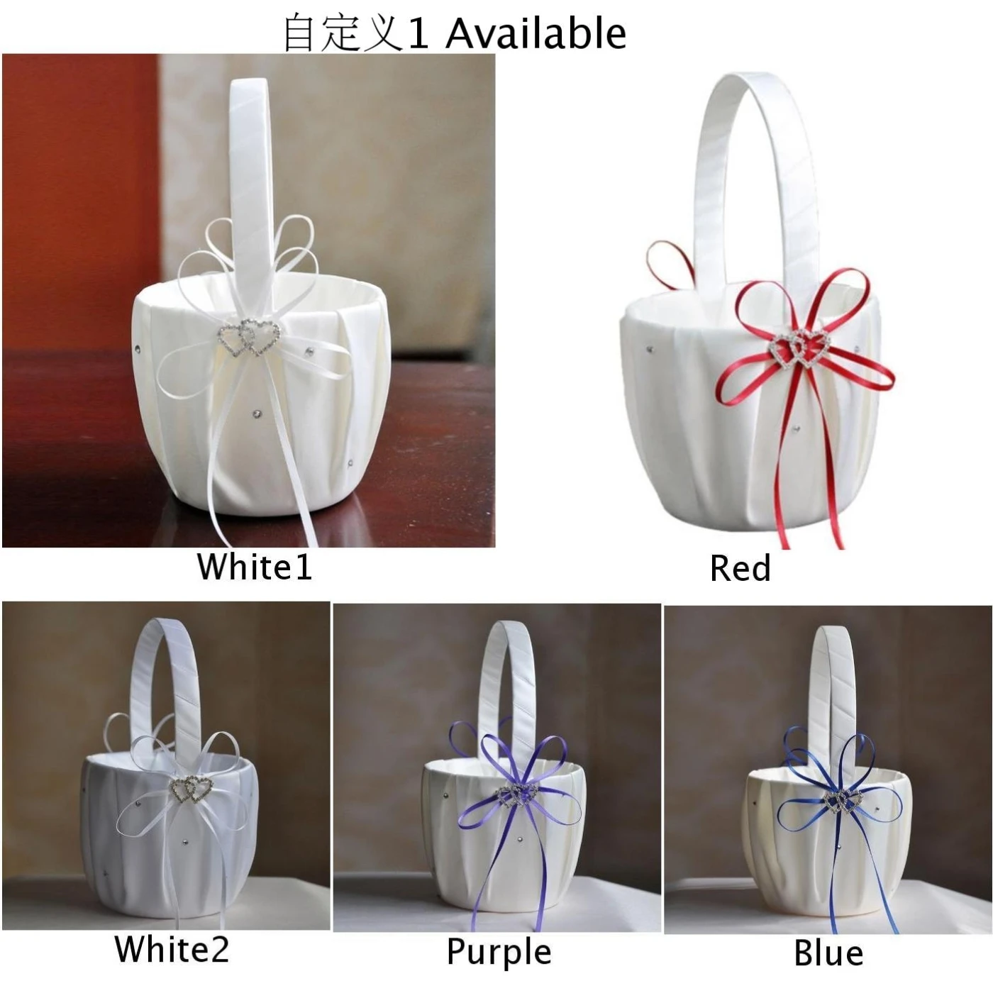 1xBanquet Engagement Wedding Bowknot Satin Flower Confetti Girl Boy Basket Nice | Дом и сад