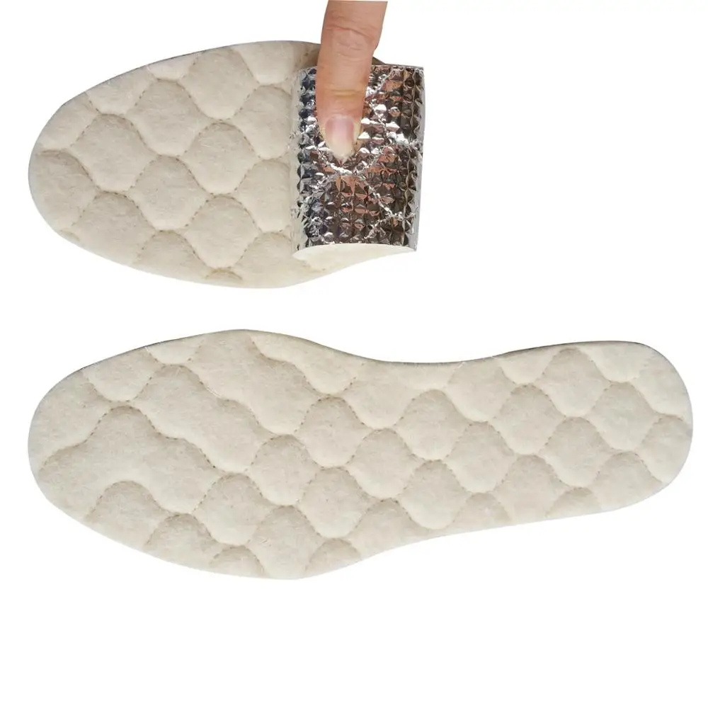 Стельки с подогревом из овчины для мужчин и женщин теплые стельки алюминиевой