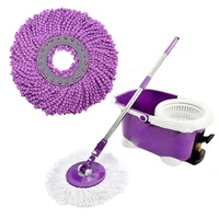 hot sales 360 degree rotating head easy magic microfiber spinning floor cloth mop head