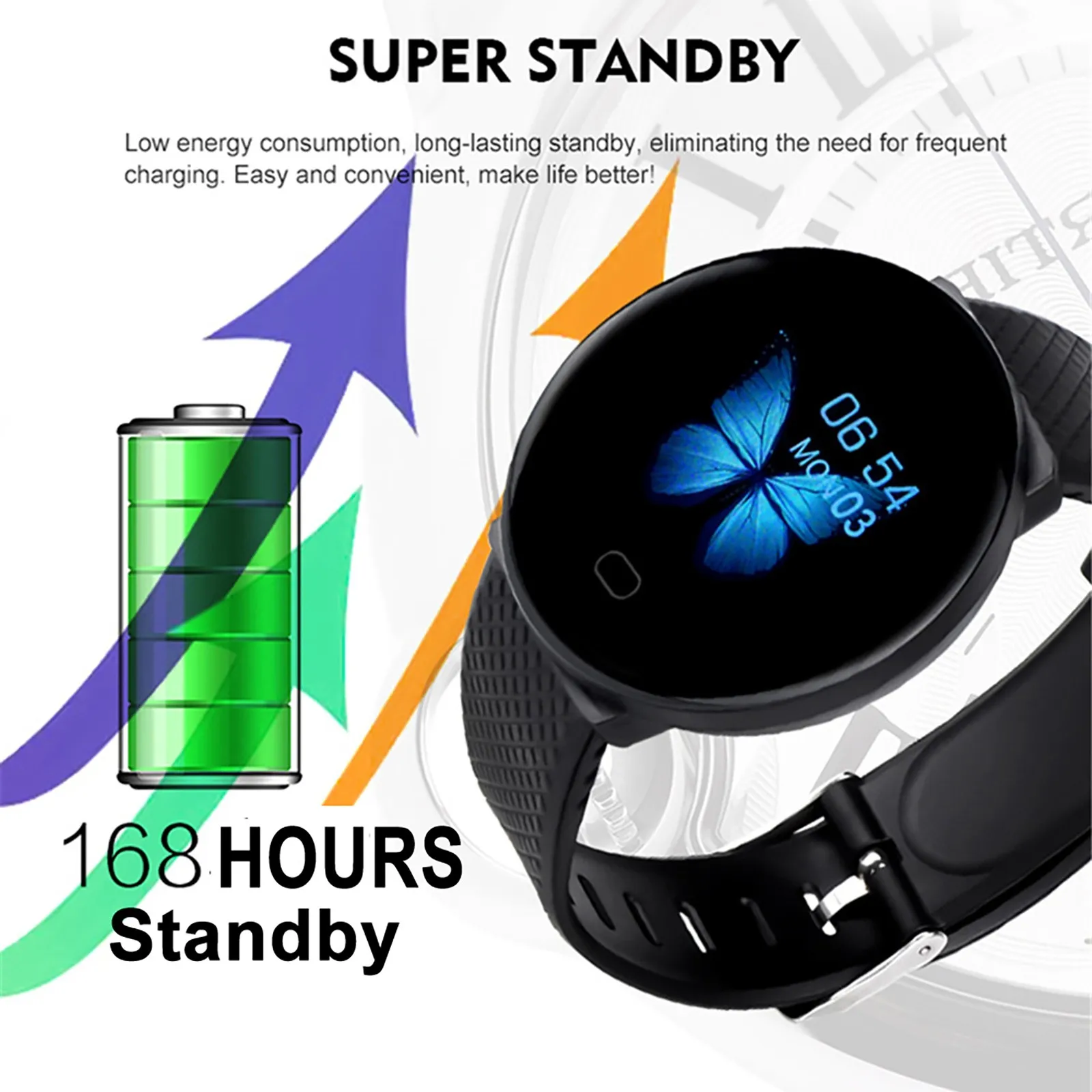 Smart Watch Women Heart Rate Blood Pressure Health Men Bluetooth Watch Wristband Fitness Tracker Reloj