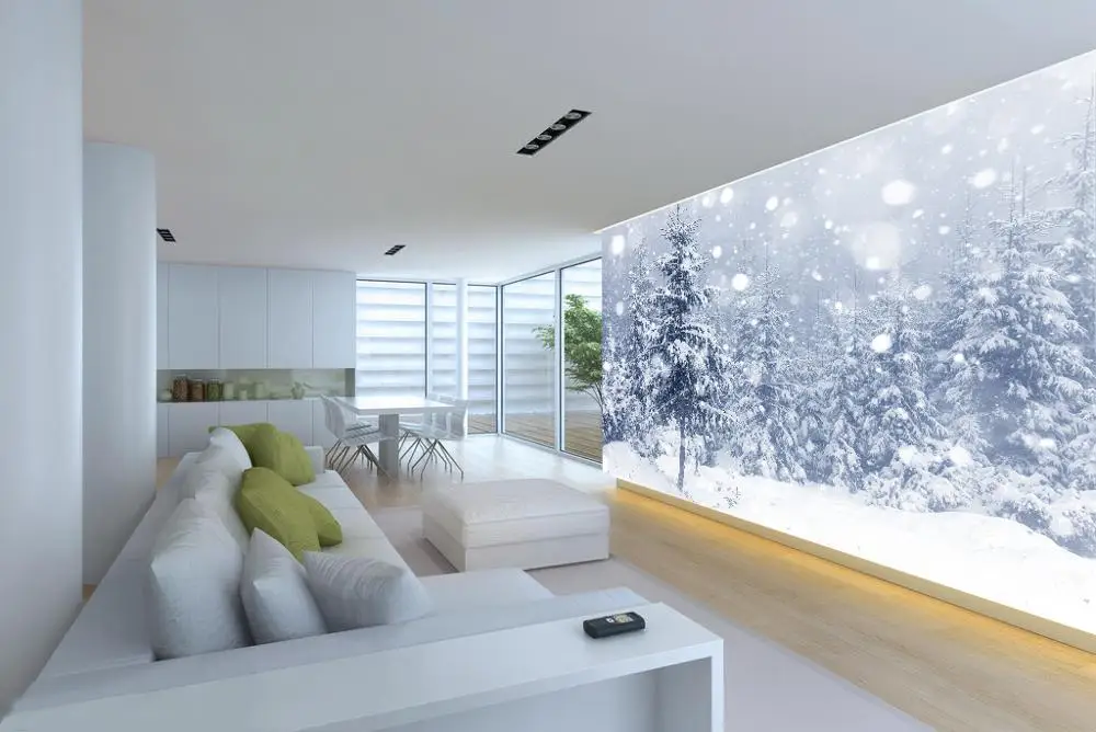 [Self-Adhesive] 3D Snow Scene 34225 Wall Paper mural Print Decal Murals | Обустройство дома