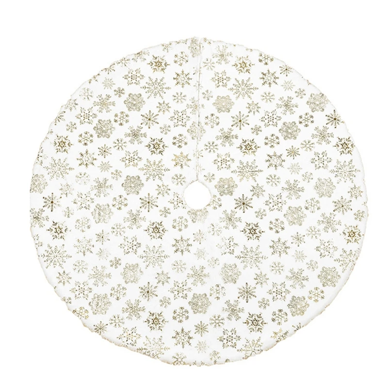 

Юбка для рождественской елки N0PA, юбка из белого мягкого искусственного меха для рождественской елки, снежинки, фартук, коврик для праздника,...